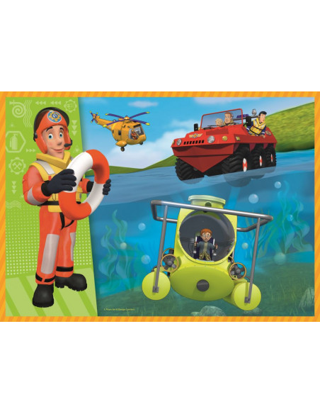 Puzzle Trefl 4in1 Pompierul Sam In Actiune,34311