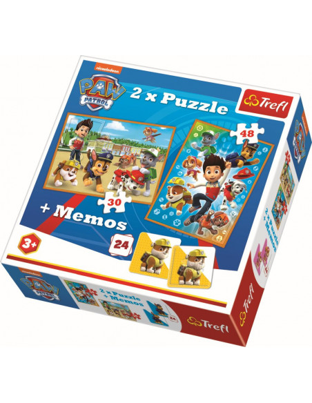 Puzzle Trefl 2in1 Memo Patrula Catelusilor,90790