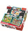 Puzzle Trefl 3in1 Mickey Mouse Si Prietenii,34846