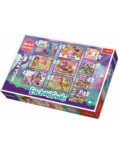 Puzzle Trefl 10in1 Aventurile Enchantimals,90354