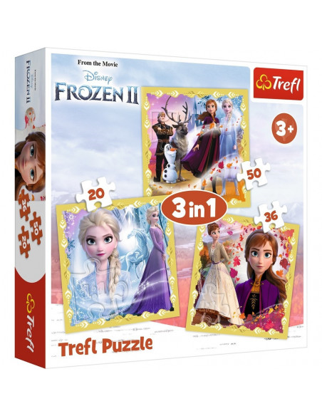 Puzzle Trefl 3in1 Frozen2 Ana Si Elsa,34847