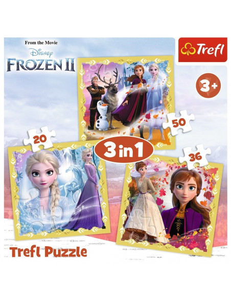 Puzzle Trefl 3in1 Frozen2 Ana Si Elsa,34847