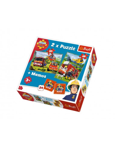 Puzzle Trefl 2in1 Memo Pompierii In Actiune,90791
