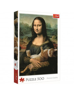 Puzzle Trefl 500 Monalisa Cu Pisica,37294