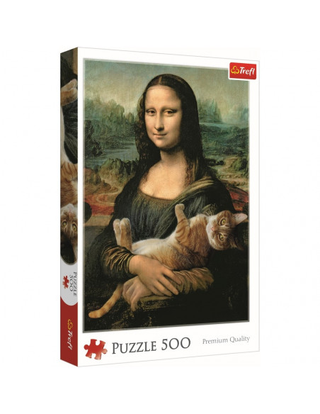 Puzzle Trefl 500 Monalisa Cu Pisica,37294