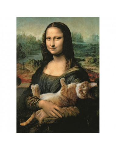 Puzzle Trefl 500 Monalisa Cu Pisica,37294