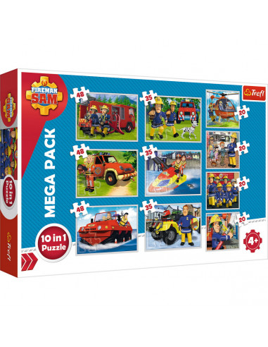 Puzzle Trefl 10in1 Echipa Pompierului Sam,90356