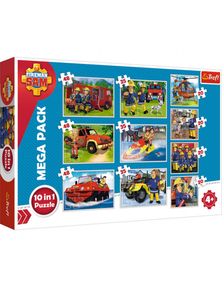 Puzzle Trefl 10in1 Echipa Pompierului Sam,90356