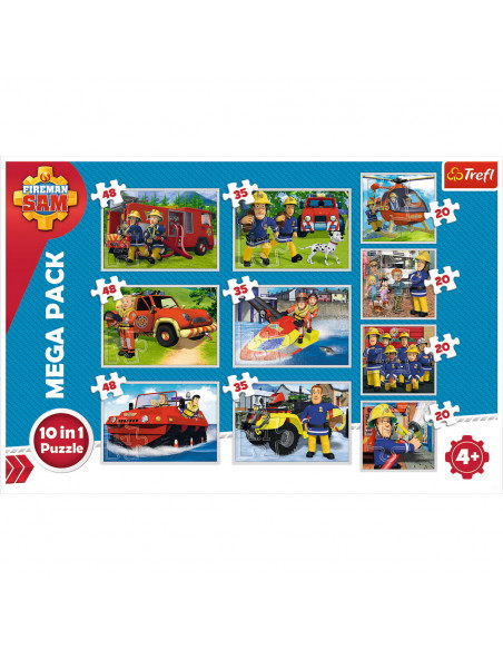 Puzzle Trefl 10in1 Echipa Pompierului Sam,90356