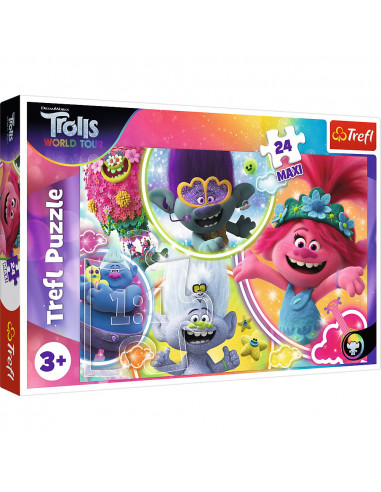 Puzzle Trefl 24 Maxi Lumea Muzicala A Trolilor,14318