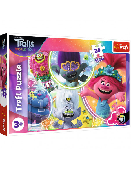 Puzzle Trefl 24 Maxi Lumea Muzicala A Trolilor,14318