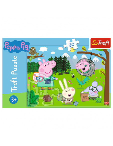 Puzzle Trefl 30 Peppa Pig In Drumetie,18245