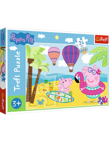 Puzzle Trefl 24 Maxi Peppa Pig In Vacanta,14293