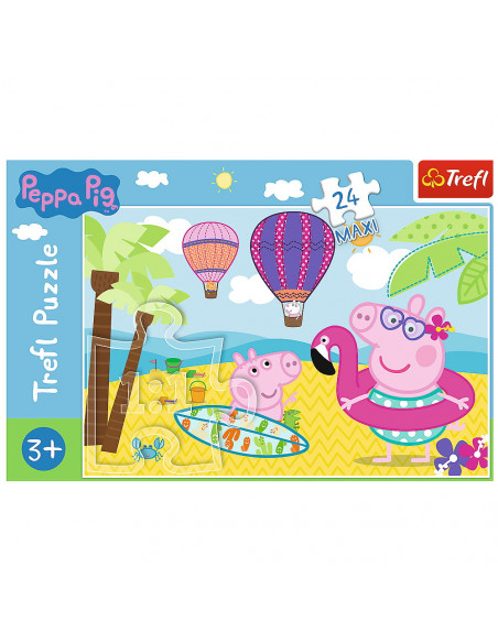 Puzzle Trefl 24 Maxi Peppa Pig In Vacanta,14293