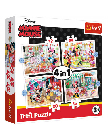 Puzzle Trefl 4in1 Minnie Mouse Si Prietenii Ei,34355