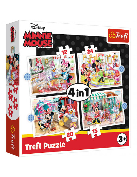 Puzzle Trefl 4in1 Minnie Mouse Si Prietenii Ei,34355