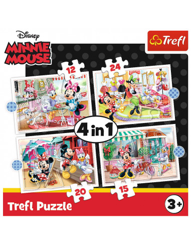 Puzzle Trefl 4in1 Minnie Mouse Si Prietenii Ei,34355