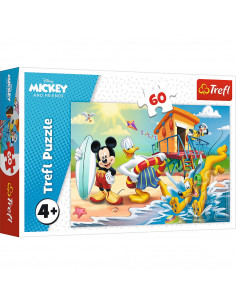 Puzzle Trefl 60 Distractie Pe Plaja Cu Mickey Mouse,17359