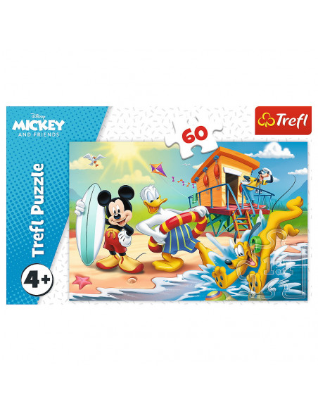 Puzzle Trefl 60 Distractie Pe Plaja Cu Mickey Mouse,17359