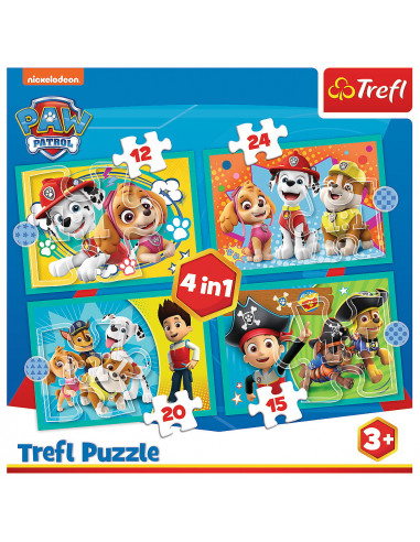 Puzzle Trefl 4in1 Patrula Catelusilor,34346