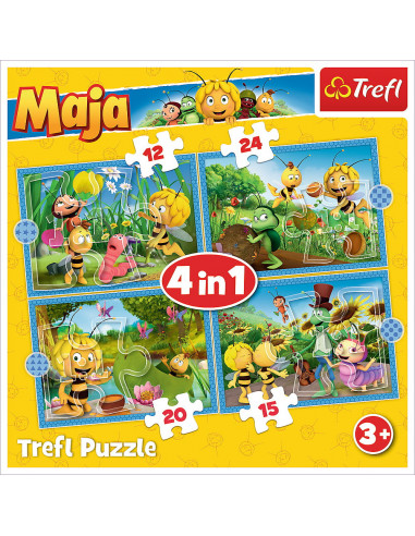 Puzzle Trefl 4in1 Aventurile Albinutei Maya,34356