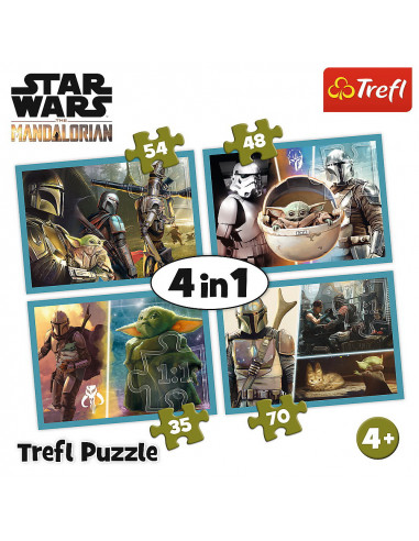 Puzzle 4in1 Mandalorian Si Lumea Lui,34377