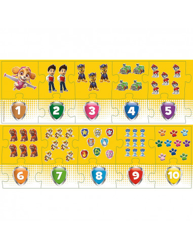 Puzzle Educational 20 Piese Numere Patrula Catelusilor,15578