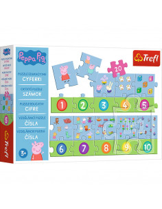 Puzzle Educational 20 Piese Numere Peppa Pig,15579