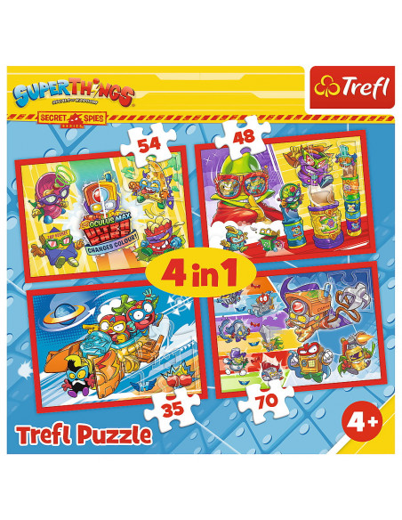 Puzzle Trefl 4in1 Spionii Secreti,34376