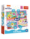 Puzzle Trefl 4in1 Familia Shark,34378