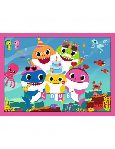 Puzzle Trefl 4in1 Familia Shark,34378