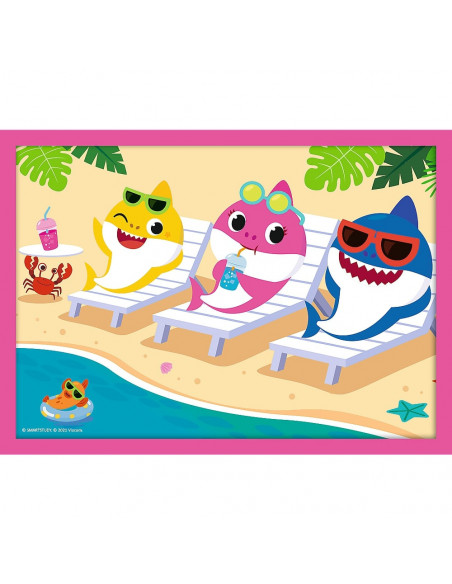 Puzzle Trefl 4in1 Familia Shark,34378