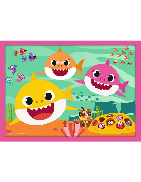 Puzzle Trefl 4in1 Familia Shark,34378