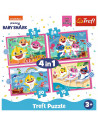 Puzzle Trefl 4in1 Familia Shark,34378