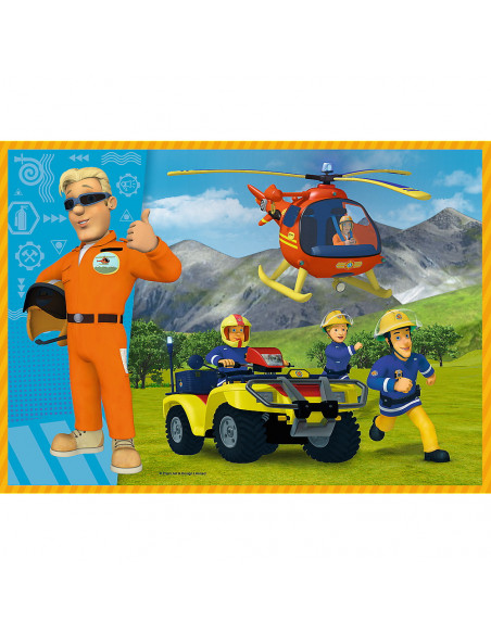 Puzzle Trefl 4in1 Pompierul Sam - Curajosul Sam,34387