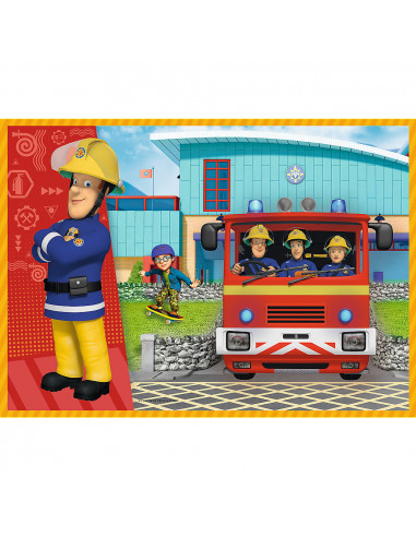 Puzzle Trefl 4in1 Pompierul Sam - Curajosul Sam,34387