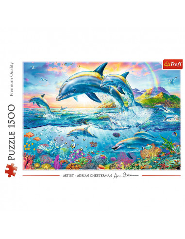 Puzzle Trefl 1500 Familia De Delfini,26162