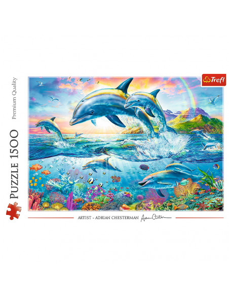 Puzzle Trefl 1500 Familia De Delfini,26162