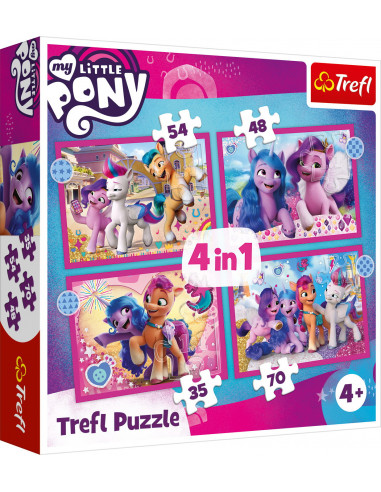 Puzzle Trefl 4in1 My Little Pony - Poneii Colorati,34375
