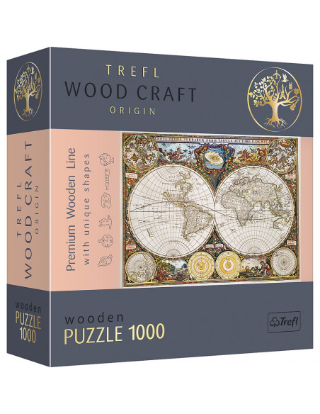Puzzle Trefl Din Lemn 1000 Piese Harta Lumii Antice,20144