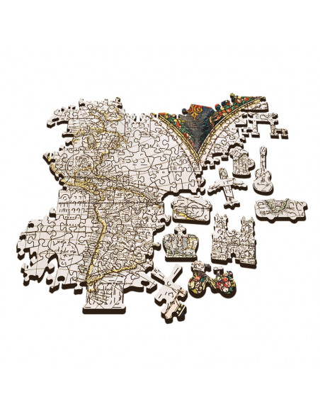 Puzzle Trefl Din Lemn 1000 Piese Harta Lumii Antice,20144