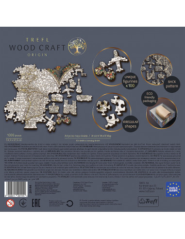 Puzzle Trefl Din Lemn 1000 Piese Harta Lumii Antice,20144