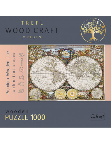 Puzzle Trefl Din Lemn 1000 Piese Harta Lumii Antice,20144