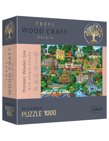 Puzzle Trefl Din Lemn 1000 Piese Obictivele Turistice Faimoase