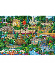 Puzzle Trefl Din Lemn 1000 Piese Obictivele Turistice Faimoase 2