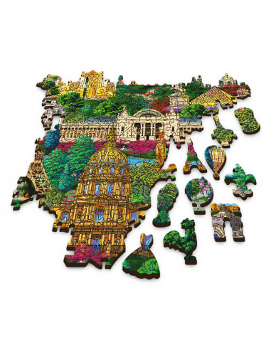 Puzzle Trefl Din Lemn 1000 Piese Obictivele Turistice Faimoase