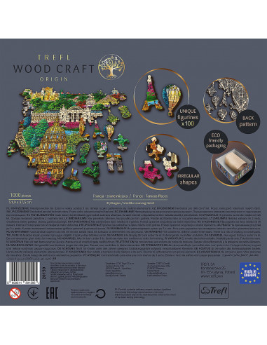 Puzzle Trefl Din Lemn 1000 Piese Obictivele Turistice Faimoase