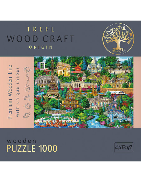 Puzzle Trefl Din Lemn 1000 Piese Obictivele Turistice Faimoase