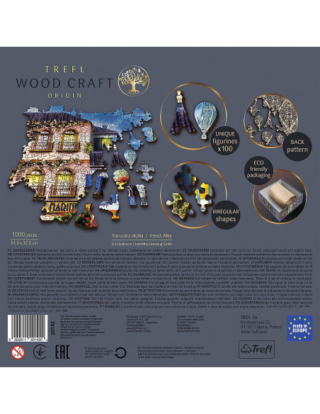Puzzle Trefl Din Lemn 1000 Piese Strada Franceza,20142