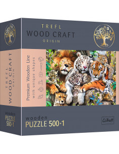 Puzzle Trefl Din Lemn 500+1 Piese Felinele Din Jungla,20152